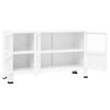 vidaXL Dressoir industrieel 105x35x62 cm metaal en glas wit