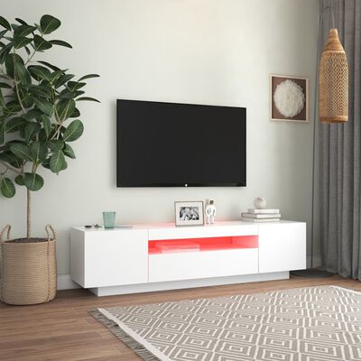 vidaXL Tv-meubel met LED-verlichting 160x35x40 cm wit