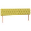vidaXL Boxspring met matras en LED stof groen 180x200 cm