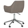vidaXL Eetkamerstoelen draaibaar 6 st stof taupe
