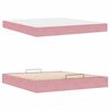 vidaXL Bedframe met matras met matras 2 pcs Roze Fluweel