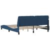 vidaXL Bedframe zonder matras stof blauw 180x200 cm