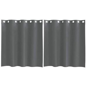 vidaXL Gordijnen voile met doorvoertules 2 st 140x140 cm donkergrijs