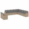 vidaXL Patio Sofa Set 11-zits Beige and Grey