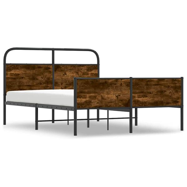 vidaXL Bedframe zonder matras bewerkt hout sonoma eikenkleur 120x190cm