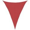 vidaXL Zonnezeil 160 g/m&sup2; 3x4x4 m HDPE rood