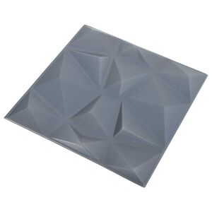 vidaXL Wandpanelen 12 st 50 x 50 cm Diamant Grijs XPS Schuim