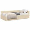 vidaXL Hoekbedframe met hoofdeinde Crème 90 cm x 200 cm Fluweel