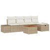 vidaXL Tuinbankenset 6 st Beige Poly riet