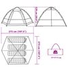 vidaXL Kampeertent 4-persoons snelontgrendeling groen