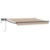 vidaXL Handbediende luifel met LED's Beige en Antraciet 2,5 x 2 m