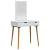 vidaXL Toilettafel Set FAUSKE 2 pcs Wit 76 x 50 x 143 cm