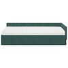 vidaXL Hoekbedframe met Matras Anders 2 pcs Groen Fluweel