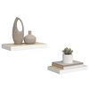 vidaXL Wandschappen zwevend 2 st 50x23x3,8 cm MDF eikenkleurig en wit