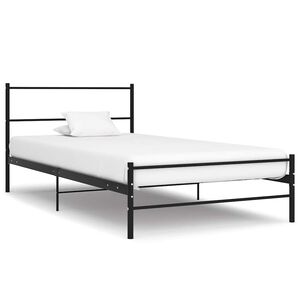 vidaXL Bedframe metaal zwart 100x200 cm