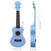 vidaXL Ukuleleset met tas voor kinderen sopraan 21'' blauw