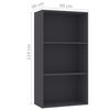vidaXL Boekenkast met 3 schappen 60x30x114 cm bewerkt hout grijs