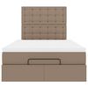 vidaXL Ottoman bed met matras 120x190 cm kunstleer cappuccinokleurig