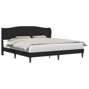 vidaXL Bedframe met hoofdeinde Zwart 180 x 200 cm Kunstleer