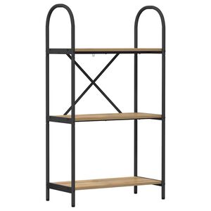 vidaXL Boekenkast 3-laags 60 x 30 x 109 cm Bewerkt hout Artisan Eiken