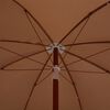 vidaXL Parasol met stalen paal 240 cm taupe