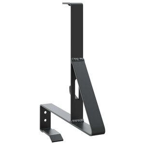 vidaXL Sneeuwbeveiligingsteun Zwart 29,5 x 3 x 34,5 cm Staal