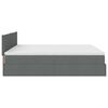 vidaXL Ottoman bed met matras en LED's 160x200cm stof donkergrijs