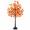 vidaXL LED-kerstboom esdoorn Bruin 120 cm Kunststof 48 LED's