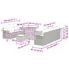 vidaXL Tuin Sofa Set met kussen met opslag 10 pcs Beige en Licht Grijs
