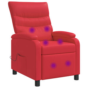 vidaXL Massage Recliner Rood Kunstleer