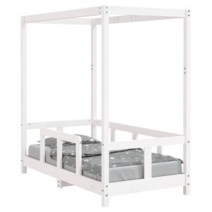 vidaXL Kinderbedframe 70x140 cm massief grenenhout wit