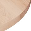 vidaXL Tafelblad rond &Oslash;40x2,5 cm onbehandeld massief eikenhout