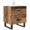 vidaXL Nachtkastje met lade 2 pcs Oud Hout en Zwart 40 x 35 x 47,5 cm