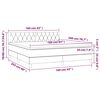vidaXL Boxspring met matras en LED fluweel donkerblauw 160x200 cm