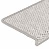 vidaXL Trapmatten zelfklevend 15 st sisal-look 65x21x4 cm platinakleur