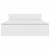 vidaXL Opbergbed met LED met matras Puur Wit 180 x 200 cm Nep Leer