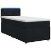 vidaXL Boxspringbed met matras met hoofdeinde Zwart 80 x 200 cm Stof
