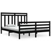 vidaXL Bedframe massief hout zwart 160x200 cm