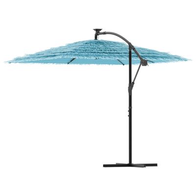 vidaXL Parasol met stalen paal 246x246x230 cm blauw