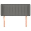 vidaXL Hoofdbord met randen 103x16x78/88 cm stof donkergrijs
