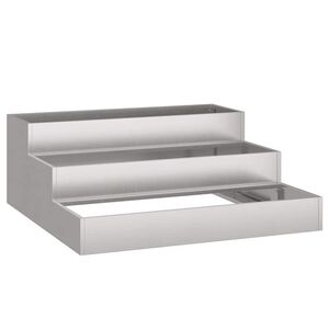 vidaXL Plantenbak Zilver 90 x 90 x 35 cm Roestvrij staal