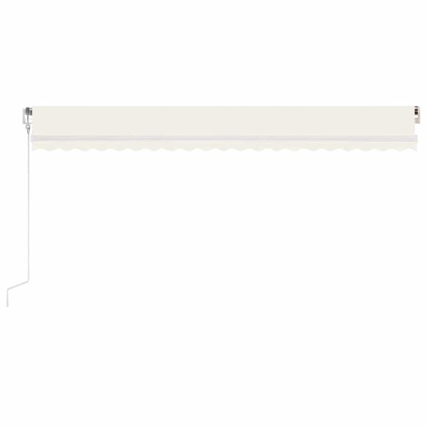 vidaXL Luifel automatisch met LED en windsensor 500x350 cm cr&egrave;mekleur