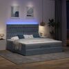vidaXL Ottoman bed met matrassen en LED's 160x200cm fluweel