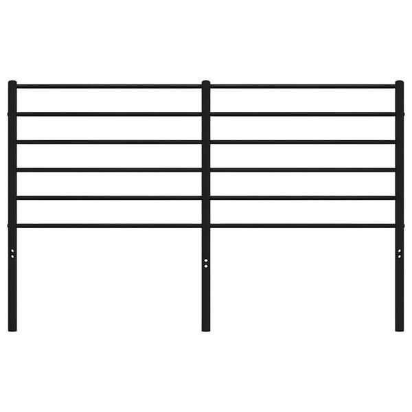 vidaXL Vervangend hoofdbord metaal zwart 150 cm
