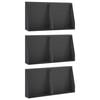 vidaXL Keerwand 6 st 40 x 12 x 50 cm Staal Zwart
