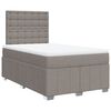 vidaXL Boxspring met matras stof taupe 120x200 cm