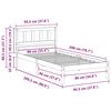 vidaXL Bedframe met hoofdeinde Bruin 90 x 200 cm Massief grenenhout