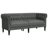 vidaXL Tweezitsbank Chesterfield-stijl stof donkergrijs