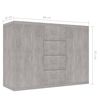 vidaXL Dressoir 88x30x65 cm bewerkt hout betongrijs