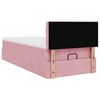 vidaXL Ottoman bed met matras 80x200cm fluweel roze